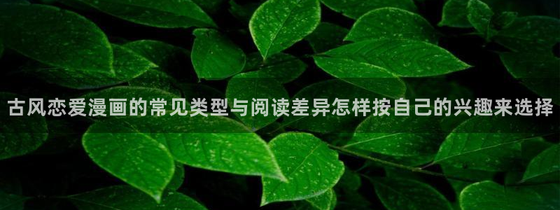 樱花日语语法大全：古风恋爱漫画的常见类型与阅读差异怎样按自己的兴趣来选择